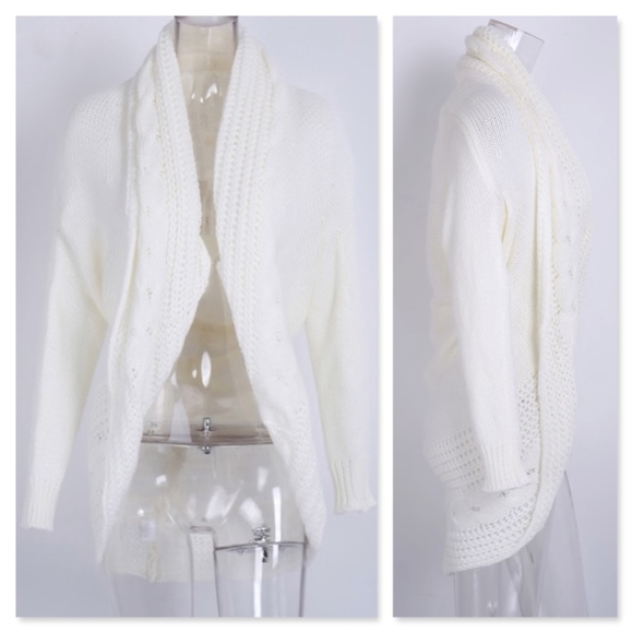 Cocoon Cable Knit Open Cardigan - Picture 8 of 8